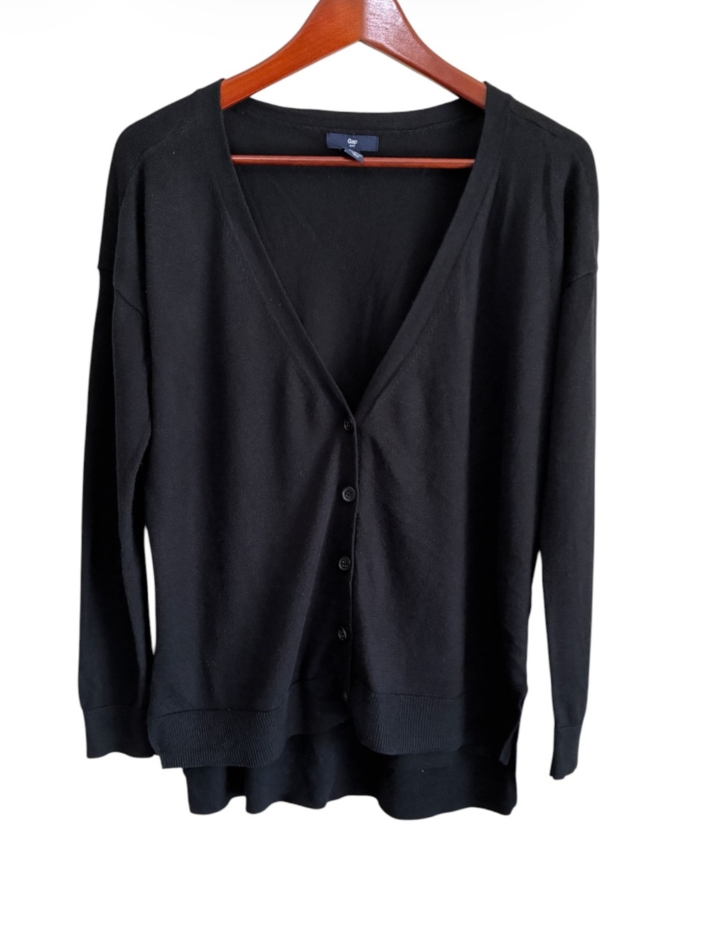 Gap Women's Black Button-Front Cardigan Sweater Size Medium